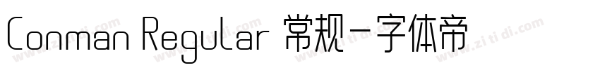 Conman Regular 常规字体转换